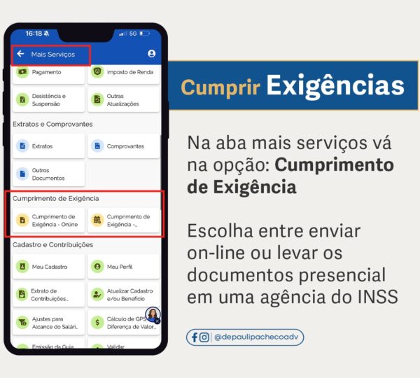 Como cumprir exigência no INSS